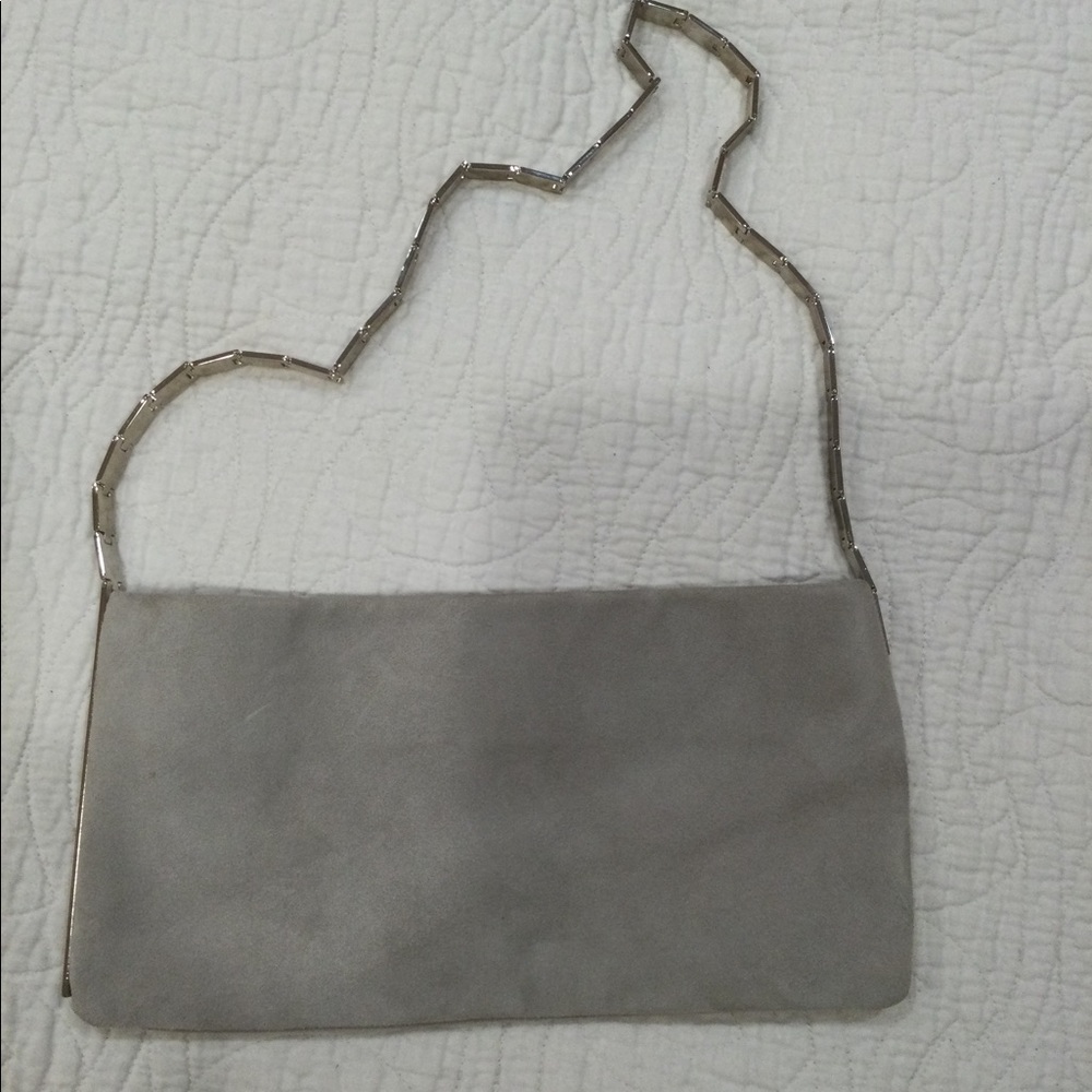 Lanvin Gray Suede Evening bag
